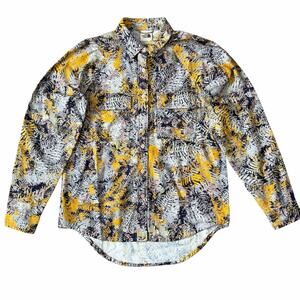 North Face Womens Set Up Flannel S Pink Moss Abstract Foliage Outdoors Artsy NWT